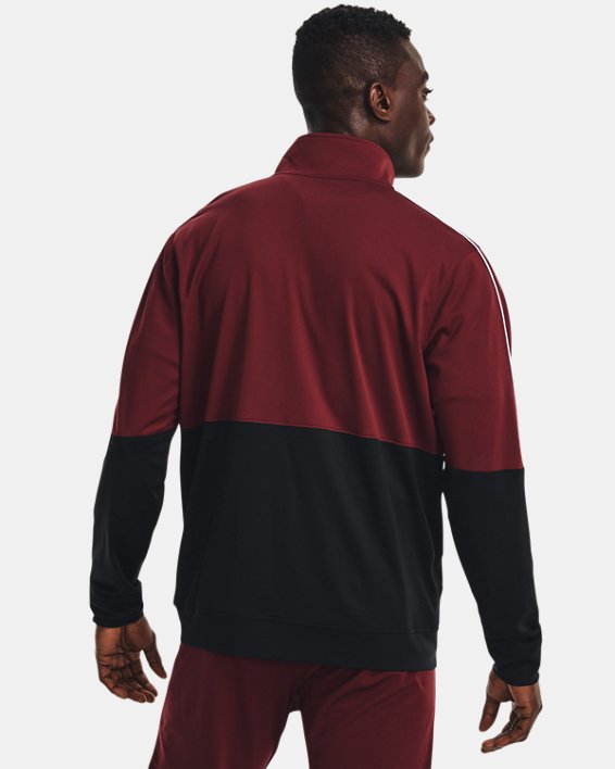 Men's UA Pique Track Jacket, Red, pdpMainDesktop image number 1